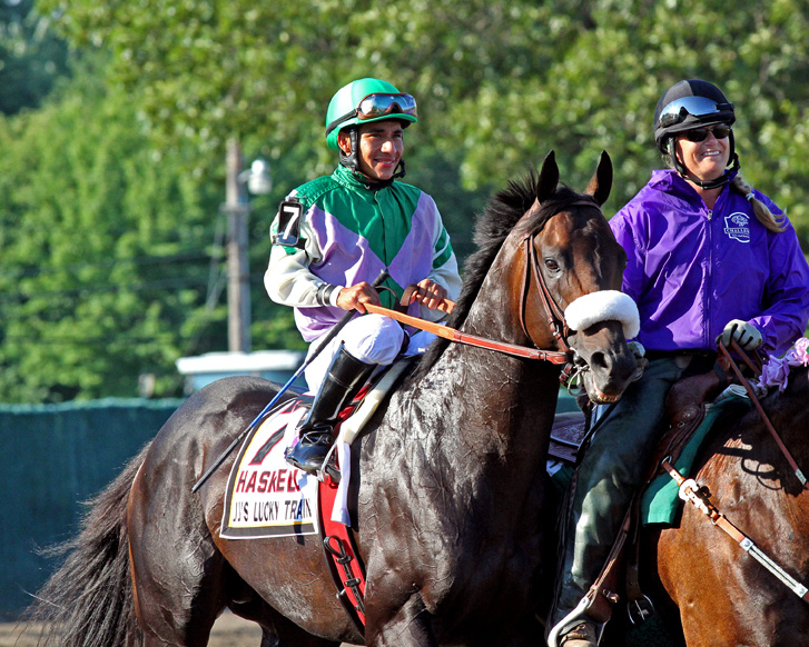 Paco Lopez with J J'S Lucky Train in G1 Haskell (7-31-2011)