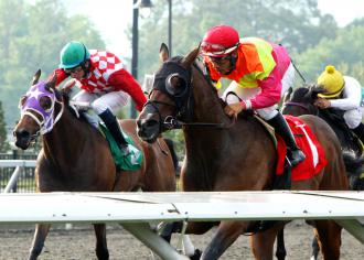 Go Blue or Go Home (right) wins the Boyes Memorial under Paco Lopez